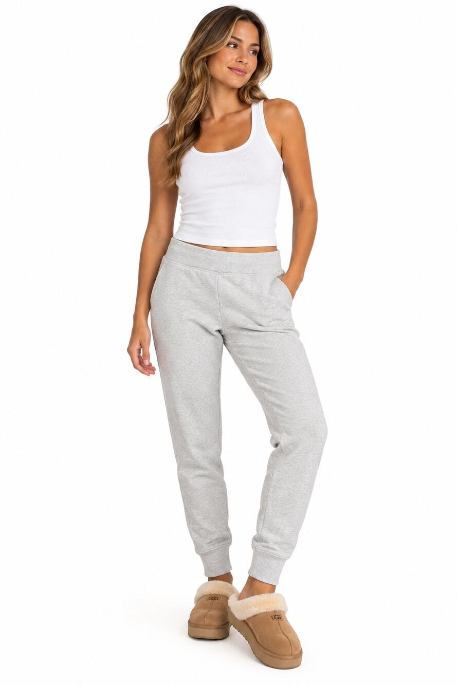 UGG Australia Women’s Sweatpants Size M Gray Cotton Blend Fleece Lounge Joggers
